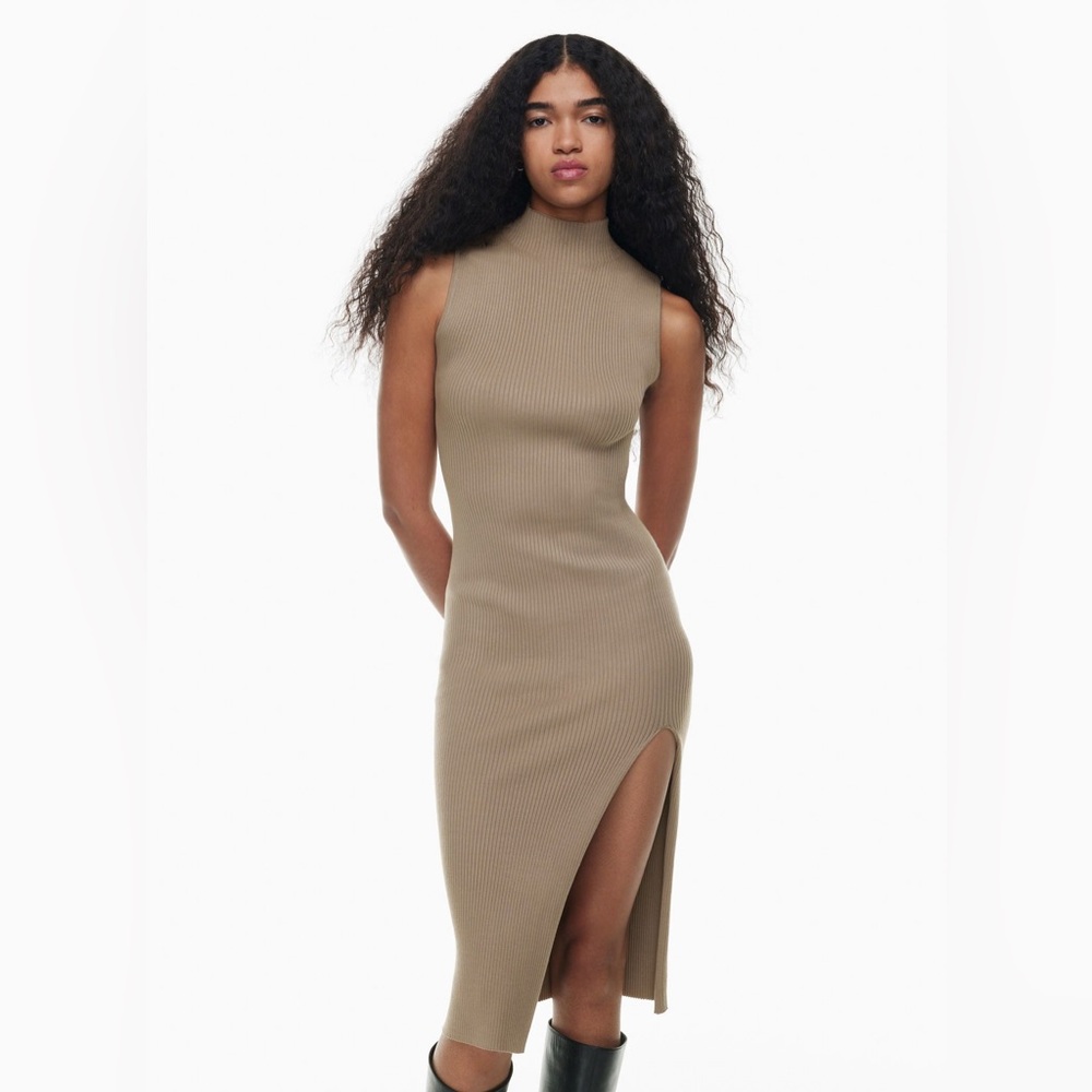 Aritzia Ribbed Sleeveless Maxi Dress in Brown - Picture 5 of 5